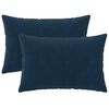 vidaXL Federa 2 pz HEERLEN Blu 30 x 50 cm Fleece in microfibra
