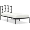 vidaXL Giroletto con Testiera in Metallo Nero 90x190 cm