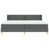 vidaXL Letto a molle con testiera Grigio scuro 200 x 200 cm Poliestere
