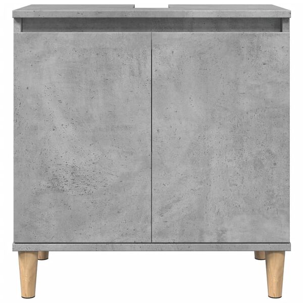 vidaXL Mobile Lavabo Grigio Cemento 58x33x60 cm in Legno Multistrato