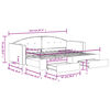vidaXL Divano Letto Estraibile con Cassetti Rosa 80x200 cm Velluto
