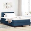 vidaXL Letto a molle con materasso Blu 120 x 190 cm Tessuto