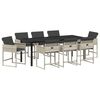 vidaXL Set da Pranzo per Giardino 9 pcs Grigio chiaro polyrattan