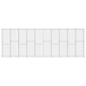 vidaXL Gabbione con Copertura in Acciaio Zincato 600x30x200 cm