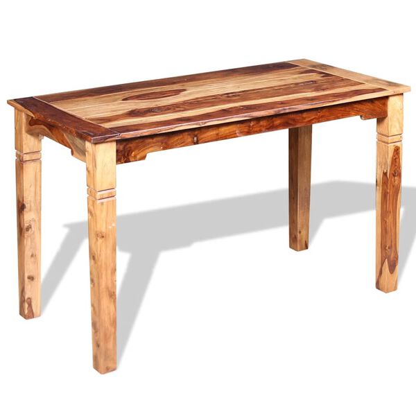vidaXL Tavolo da Pranzo in Legno Massello di Acacia 120x60x76 cm