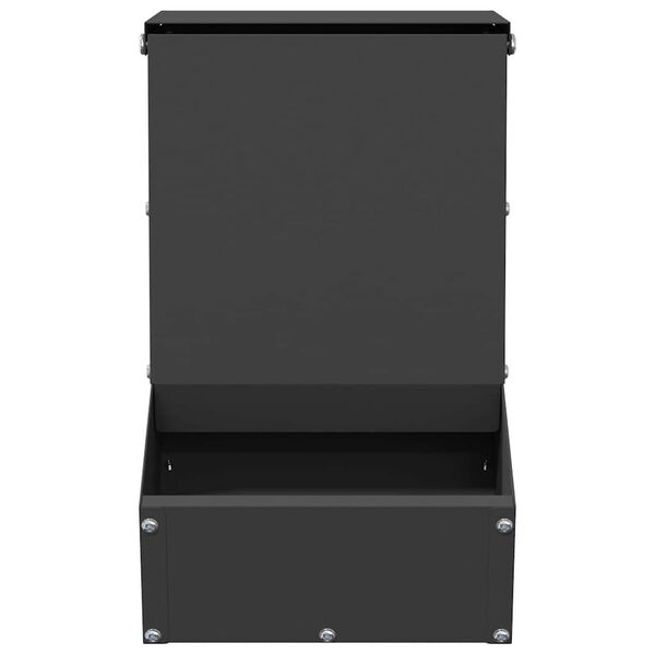 vidaXL Mangiatore per conigli Nero 17,5 x 26 x 28,5 cm