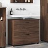 vidaXL Mobile da Bagno con cassetto Rovere Marrone 76,5 x 35 x 64 cm