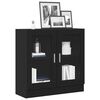 vidaXL Armadio per Libri Rovere Nero 82,5 x 30,5 x 80 cm