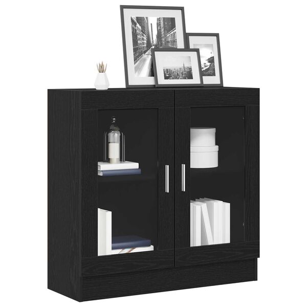 vidaXL Armadio per Libri Rovere Nero 82,5 x 30,5 x 80 cm