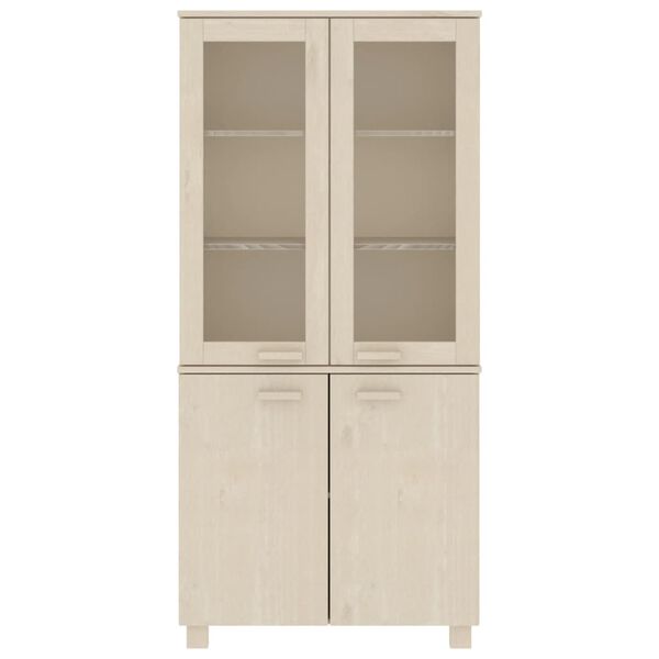 vidaXL Credenza HAMAR in Legno Massello di Pino Marrone