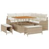 vidaXL Set Divano da Giardino 8 pz Beige polyrattan