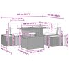 vidaXL Set Divano da Giardino 5 pcs Grigio Poly Rattan
