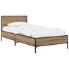 vidaXL Struttura letto con testata Rovere Artigianale 80 x 200 cm