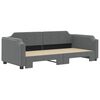 vidaXL Divano Letto con Letto Estraibile Grigio Scuro 100x200 Tessuto