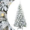 vidaXL Albero di Natale Artificiale con Rami Pieghevoli Bianco 210 cm
