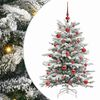 vidaXL Albero di Natale Artificiale con Rami Pieghevoli Bianco 120 cm