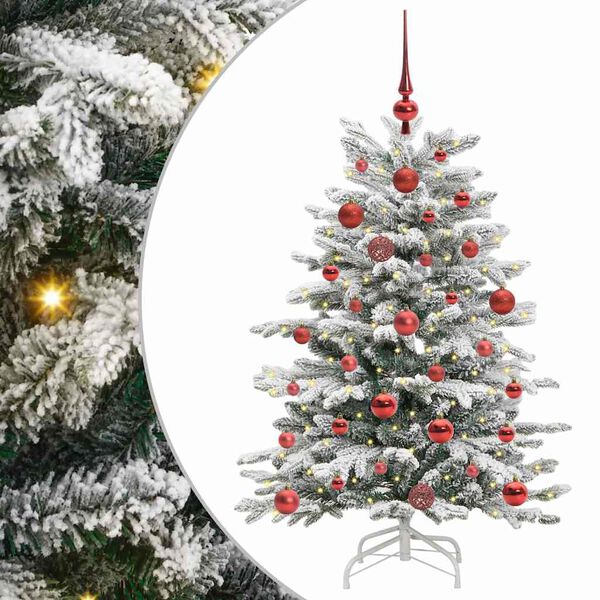 vidaXL Albero di Natale Artificiale con Rami Pieghevoli Bianco 120 cm