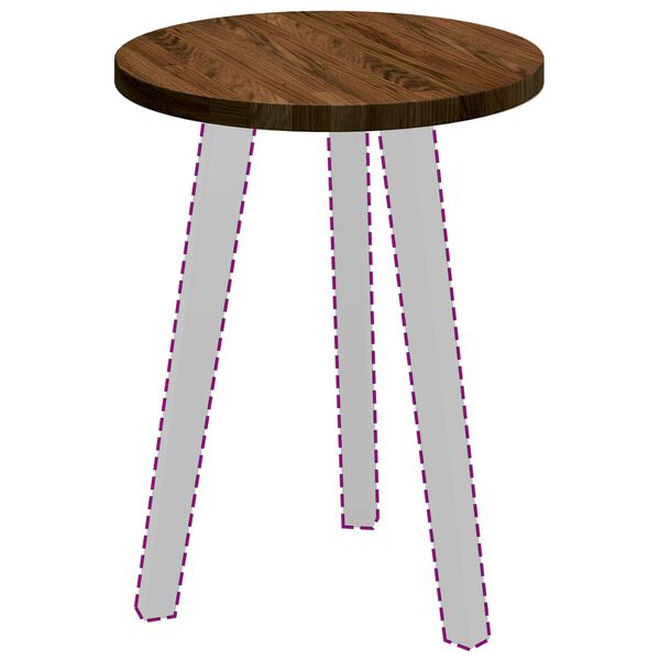 vidaXL Piano del tavolo Marrone chiaro Ø 40 x 2.5 cm