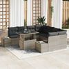 vidaXL Set Divano da Giardino 9 pcs Grigio chiaro e grigio scuro