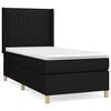 vidaXL Giroletto a Molle con Materasso Nero 100x200 cm in Tessuto