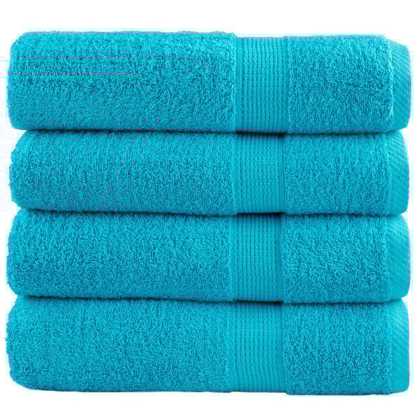 vidaXL Asciugamani Doccia SOLUND 4 pz Turchesi 70x140 cm 600 g/m&sup2;