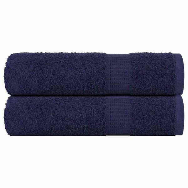 vidaXL Asciugamani da bagno FROGN 2 pz Blu navy 100x150 cm 360 g/m&sup2;