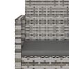 vidaXL Set Divani da Esterno 3 pz con Cuscini in Polyrattan Grigio