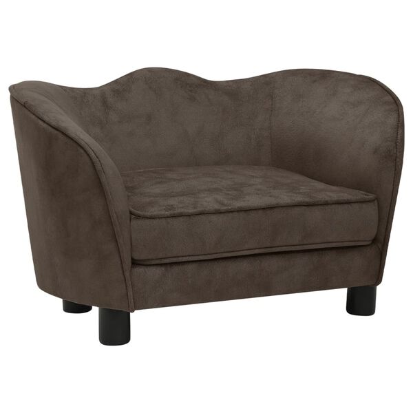 vidaXL Divano per Cani Marrone 66x43x40 cm in Peluche
