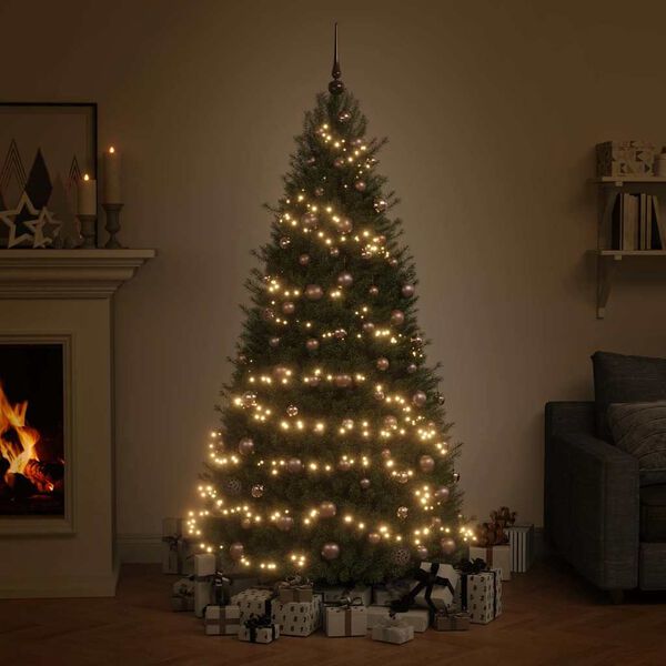 vidaXL Set Natale con 120 Palline Punta e 300 Luci LED Oro Rosa