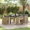 vidaXL Set da Pranzo per Giardino 5 pcs Beige polyrattan