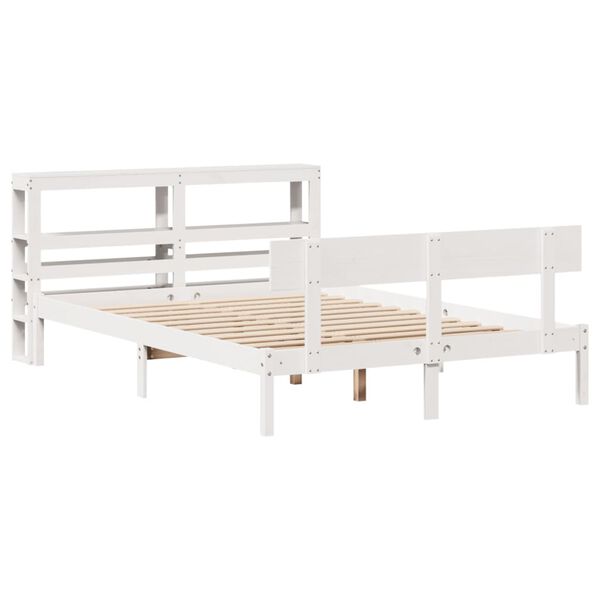 vidaXL Letto senza Materasso Bianco 150x200 cm Legno Massello di Pino