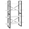 vidaXL Libreria a 4 Ripiani Bianca 100x30x140 cm in Legno Multistrato