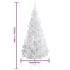 vidaXL Albero di Natale Preilluminato con Palline Bianco 180 cm PVC
