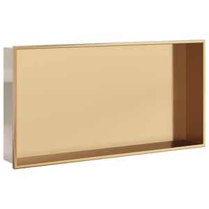 vidaXL Nicchia per Doccia Oro Spazzolato 62x32x9cm in Acciaio Inox