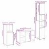 vidaXL Set di mobili per il bagno con lo scaffale 3 pcs Legno vecchio