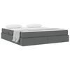 vidaXL Letto con contenitore e materasso Grigio scuro 180 x 200 cm