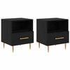 vidaXL Comodino 2 pz Nero 40 x 35 x 47,5 cm Legno ingegnerizzato