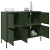vidaXL Credenza Verde Oliva 100,5x39x79 cm in Acciaio