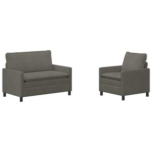 vidaXL Set di divani 2 pz Grigio Chiaro Tessuto