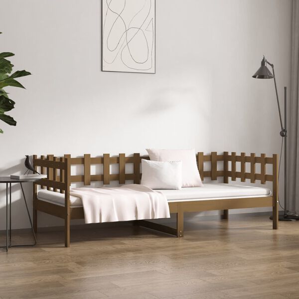 vidaXL Divano Letto senza Materasso Ambra 90x200cm Legno di Pino