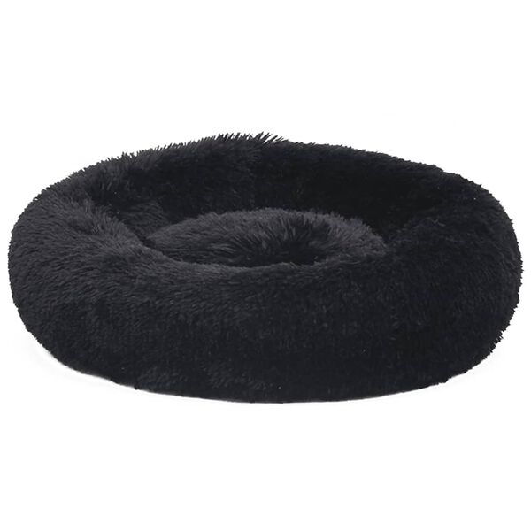vidaXL Cuscino Lavabile per Cani e Gatti Nero 90x90x16 cm in Peluche