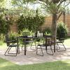 vidaXL Set da Pranzo per Giardino 5 pcs Nero Rattan in PVC