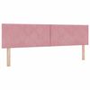 vidaXL Letto a molle con materasso Rosa 180 x 200 cm Velluto