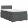 vidaXL Letto box spring con materasso Grigio Scuro 120 x 190 cm