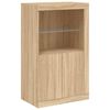 vidaXL Credenza con Luci LED Rovere Sonoma 162x37x100 cm