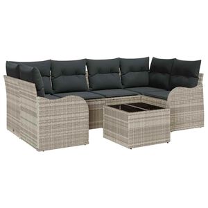 vidaXL Set Divano da Giardino 7 pz 6-Numero di posti