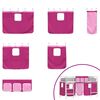 vidaXL Struttura del Letto Loft per Bambini con Tendine Bianco e Rosa