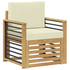 vidaXL Set di divani da esterno Poliestere Bianco