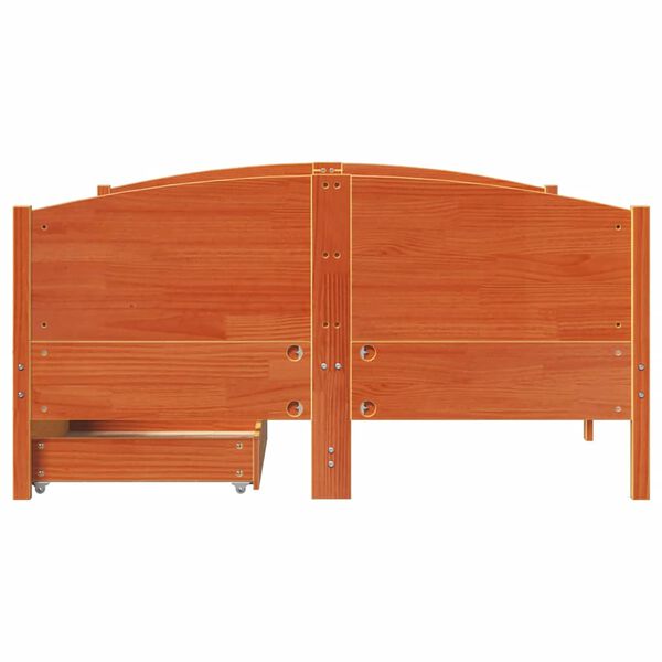 vidaXL Letto senza Materasso Marrone Cera 150x200 cm in Legno di Pino