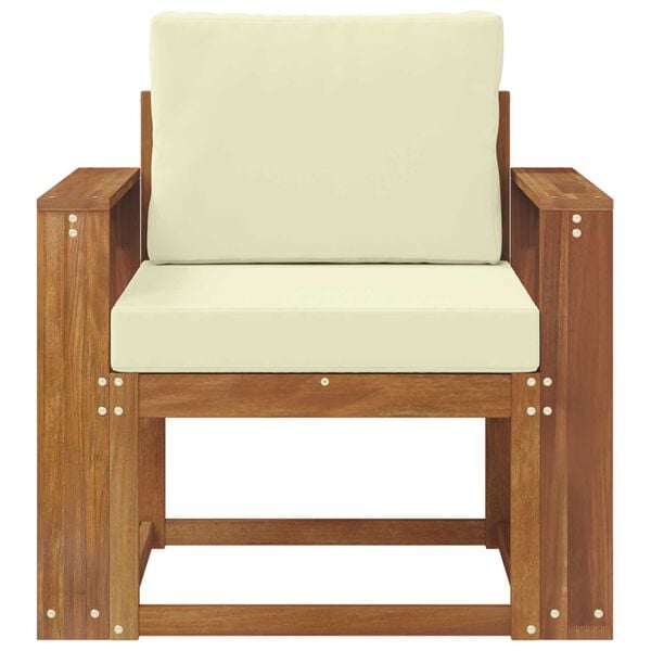 vidaXL Divano da esterno Legno di Acacia Massello e Poliestere